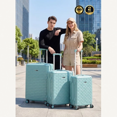 Para John Bricase 3-Piece PC Luggage Set – 20, 24 & 28 Inch Hard Shell Suitcases with 360° Spinner Wheels-6