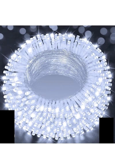 Yuwell 14 Meter 200 LED String Lights Decoration Lights Cool White Light 8 Modes Led Light Clear Wire For Home Decorations Ramadan Lights Indoor & Outdoor Decoration Ramadan Decoration Light Diwali Lights Curtain Lights With 3-Pin UK Plug-3