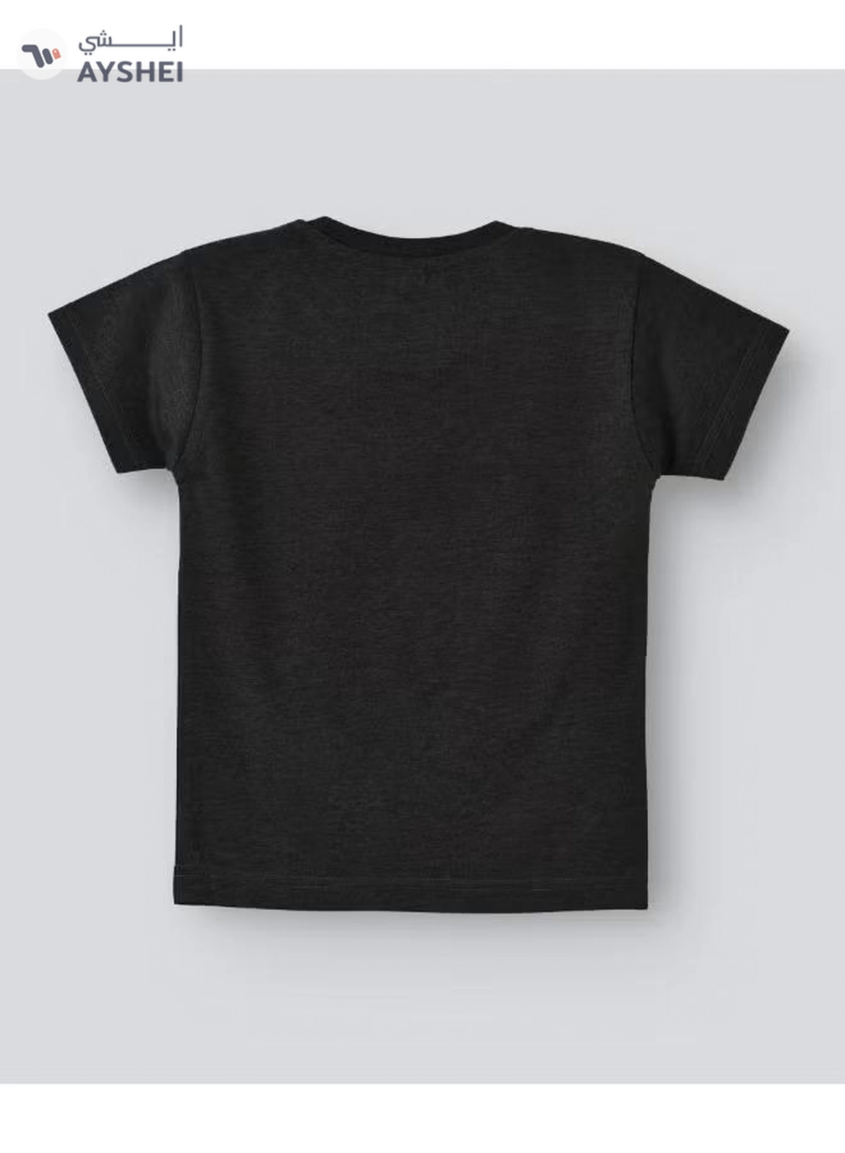 babyqlo Eid Mubarak Round Neck T-Shirt Dark Grey/White-1-1