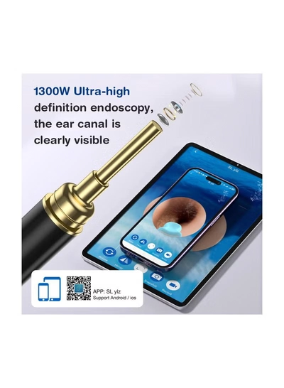 Dr. Isla P9 Intelligent Ear Pick with Camera Wireless WiFi Visual Ear Scoop Wax Cleaner Tool Bebird Wifi Smart Visual Ear Cleaner Wax Remover Endoscope Earpick Tool 500W High Precision Camera WIFI Android/IOS Connect Ear Cleaner Earwax Cleaner ( White )-3