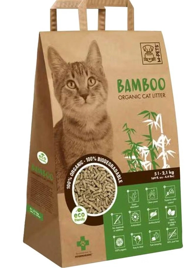  mpets Bamboo Organic & Biodegradable Cat Litter 5L-0