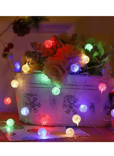 Yuwell Crystal Globe String Light Ramadan Light RGB 50 Meter 3 Pin Cord 22V Led Light For Ramadan Decoration 8 Different Modes Decoration Light For Home Indoor And Outdoor Decoration-2