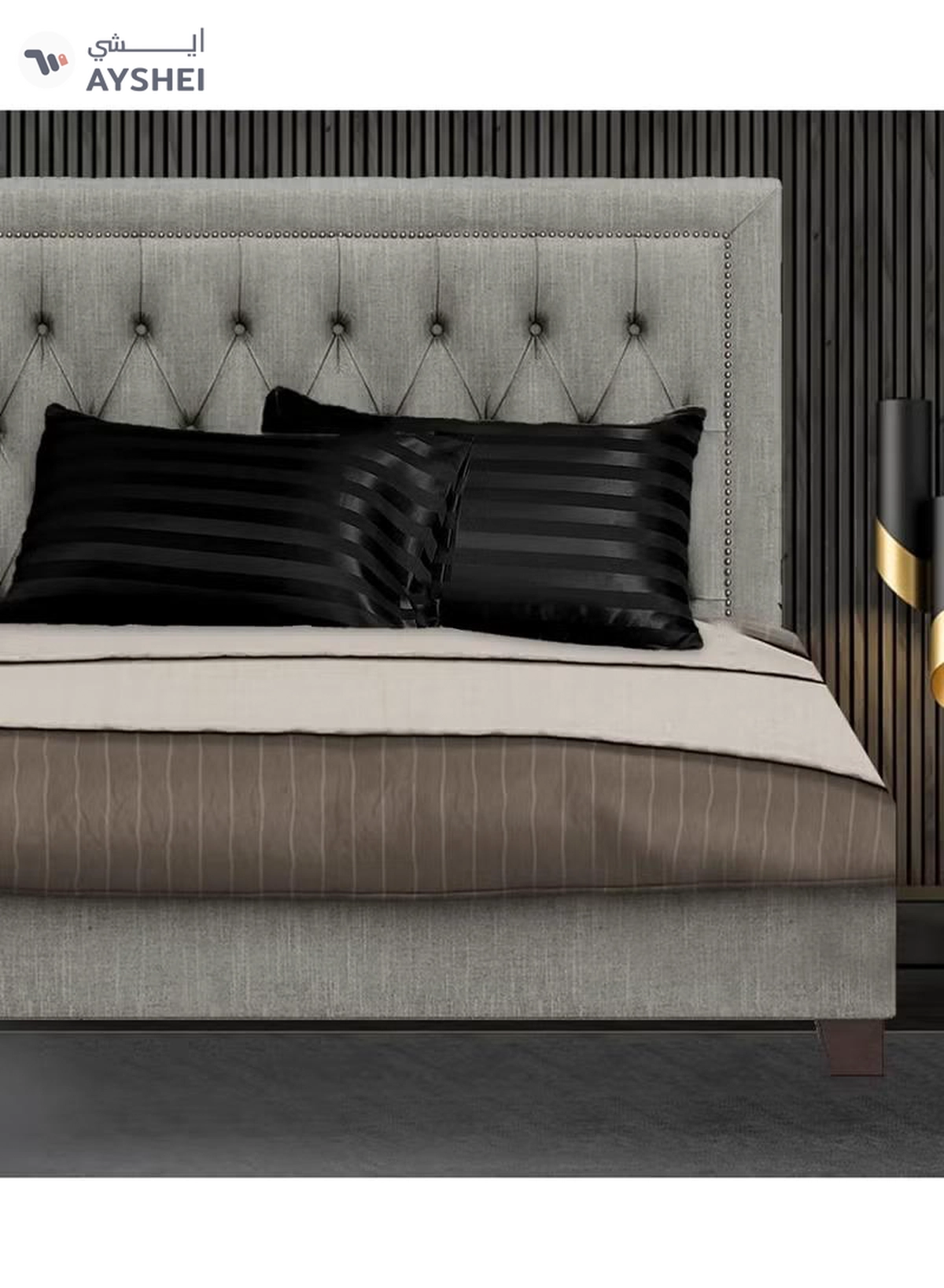 Eworld Set of 2 Black Satin Stripe Pillow Covers Featuring 300 Thread Count-4-4