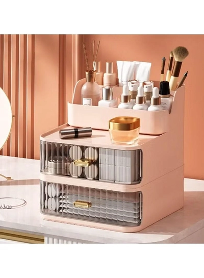 ORiTi Makeup Organizer With Drawers,Cosmetic Display Cases, Vanity Holder For Lipstick,Brushes-0