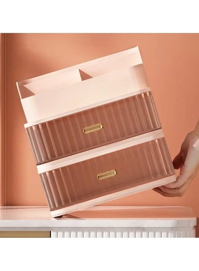 ORiTi Makeup Organizer With Drawers,Cosmetic Display Cases, Vanity Holder For Lipstick,Brushes-3