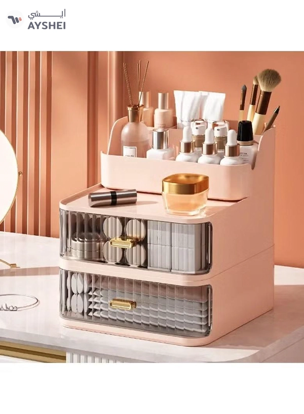 ORiTi Makeup Organizer With Drawers,Cosmetic Display Cases, Vanity Holder For Lipstick,Brushes