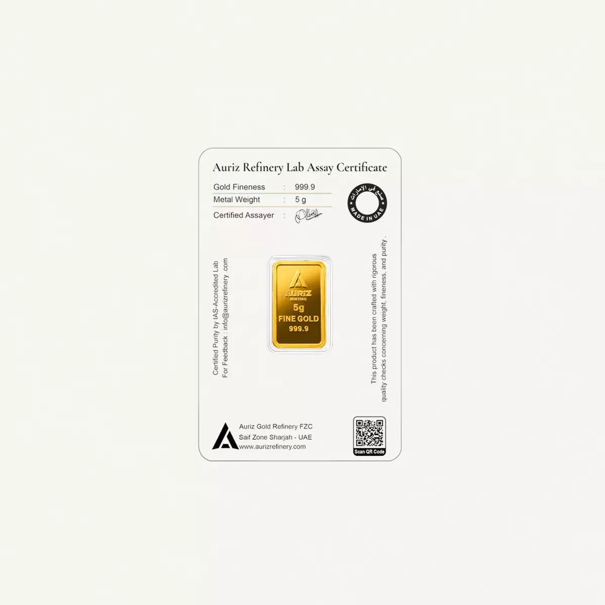 Auriz Minting 5gm bar - Variable design-3-3