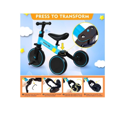 Marzban Kids Bicycle 3 In 1 Kids Tricycles For 1.5-4 Years Old Boys Girls 3 Wheels Tricycles(Blue)-1