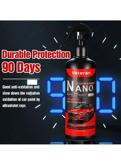 VETERAN Nano Ceramic Coating for Car 500ML Nano Shield Premium Coat Waterproof Car Polishing Liquid W-2