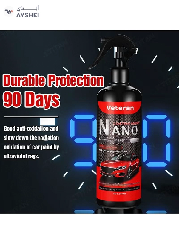 VETERAN Nano Ceramic Coating for Car 500ML Nano Shield Premium Coat Waterproof Car Polishing Liquid W