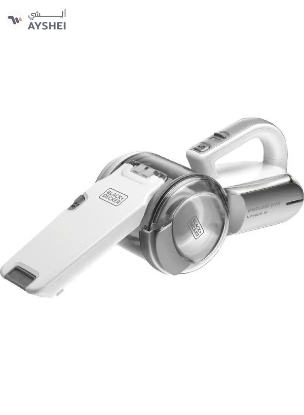 BLACK+DECKER 18V Lightweight and Compact Cordless Dustbuster Pivot Hand Vacuum 29.2 x 15.5 x 17.8 cm 980 W PV1820L-GB White and Grey