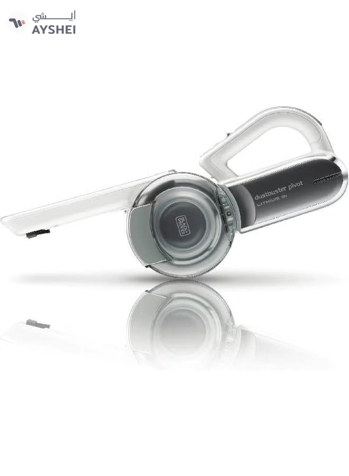 BLACK+DECKER 18V Lightweight and Compact Cordless Dustbuster Pivot Hand Vacuum 29.2 x 15.5 x 17.8 cm 980 W PV1820L-GB White and Grey-4-4