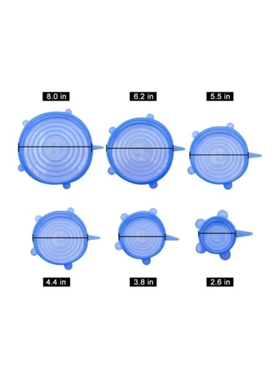 Sharpdo 6-Piece Stretched Cover Blue 25x25x3cm-1