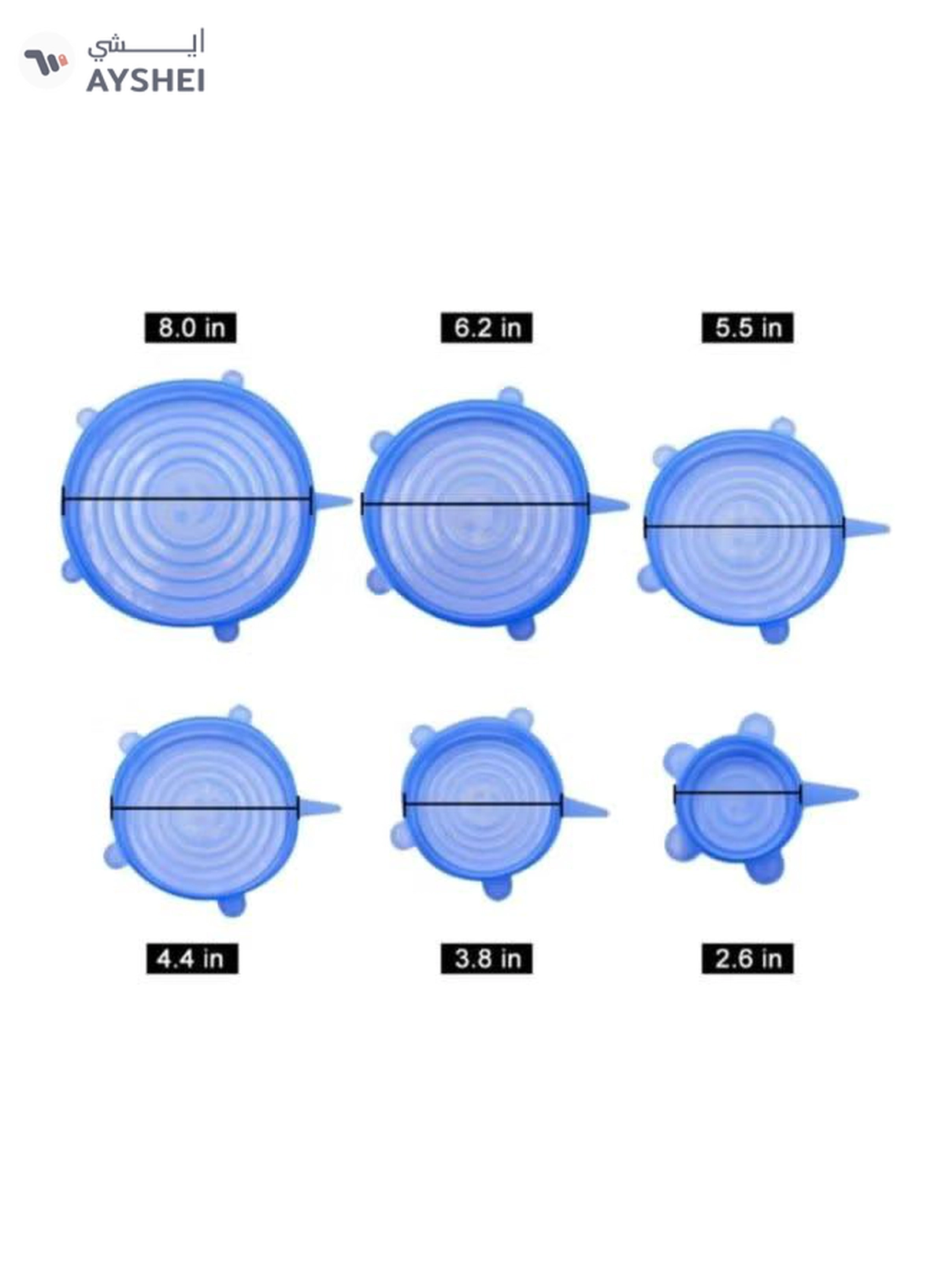 Sharpdo 6-Piece Stretched Cover Blue 25x25x3cm-1-1