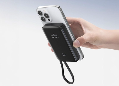 Brave Fast Charging Wireless PowerBank 10000Mah-1