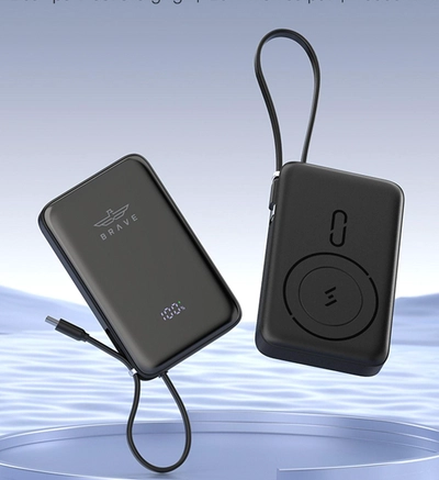 Brave Fast Charging Wireless PowerBank 10000Mah-0