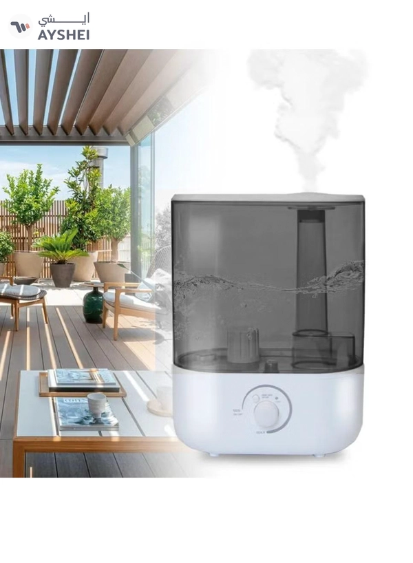 Yuwell Ultrasonic Humidifiers For Bedroom Top Fill 5.5L Supersized Cool Mist Humidifier With Oil Diffuser Quiet Ultrasonic Aroma Humidifiers For Home Large Room, Baby Nursery And Plants Black/White