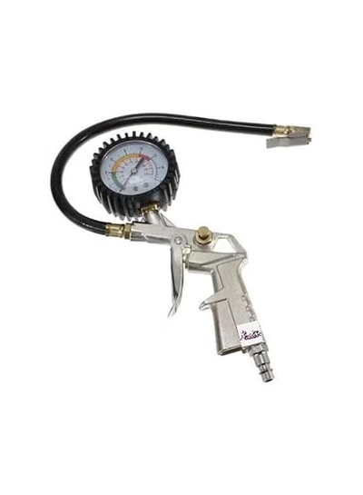 Tyre Pressure Gauge,Tire Pressure Gauge Gun,Air Tire Inflator Dial Gauge With Flexible Hose -0