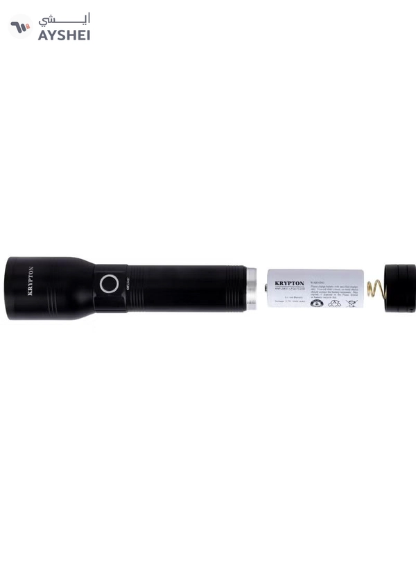 Krypton LED Flashlight with Power Bank- KNFL5437| Energy Efficient Design with Type C Charging