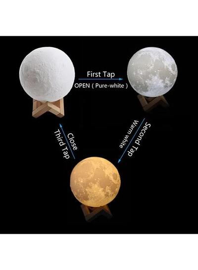 YouOKLight 3D Printed Moon Dimmable Night Lamp Yellow-1