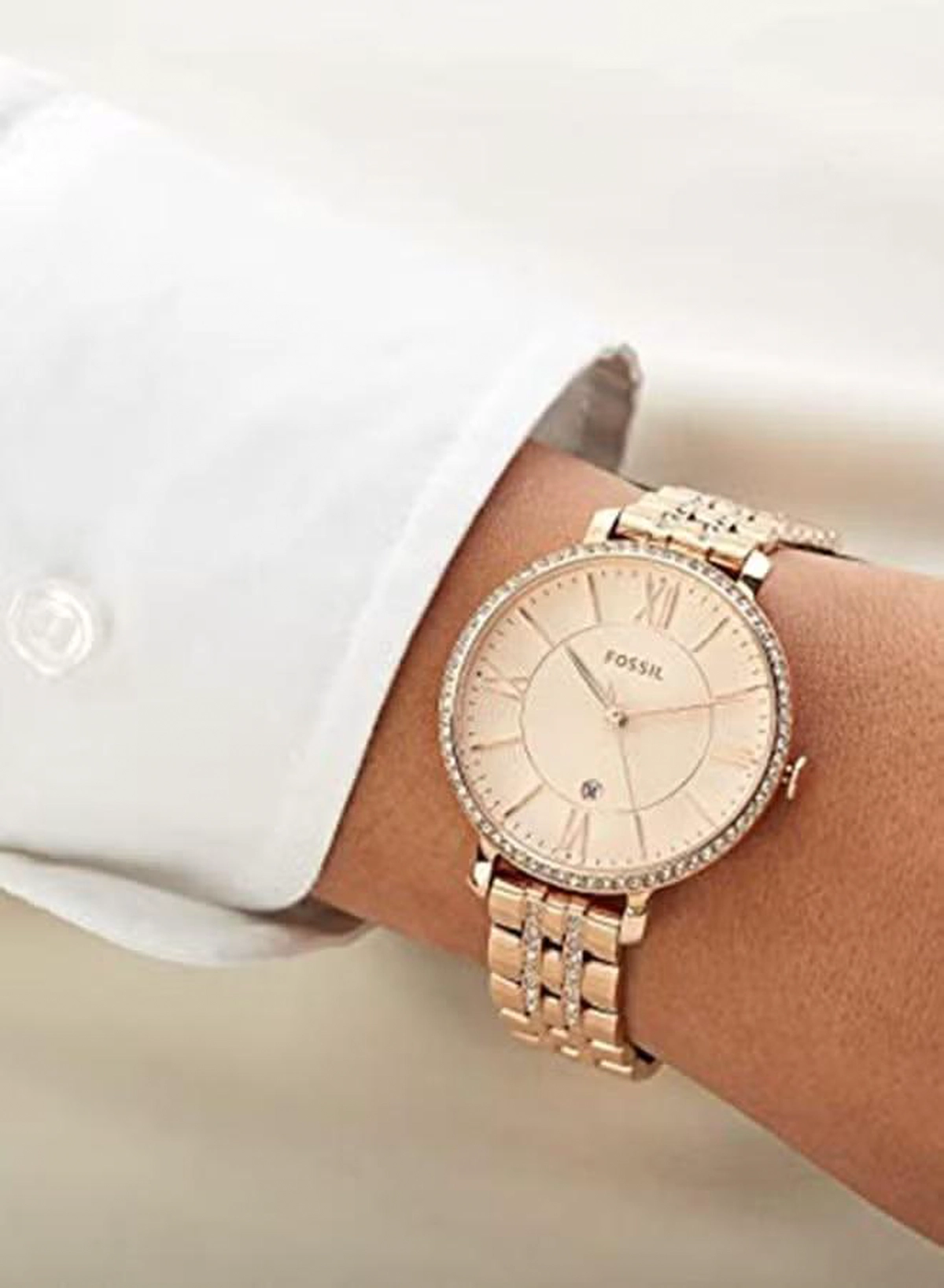 Fossil Women's Water Resistant Stainless Steel Analog Wrist Watch ES3546 - 36 mm - Rose Gold-4-4