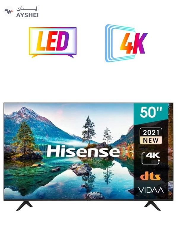 Hisense 50-Inch-4K LED Ultra HD Android Smart TV- VIDAA OS-with Refresh rate 120Hz- Dolby Sound system 50A6GS Black