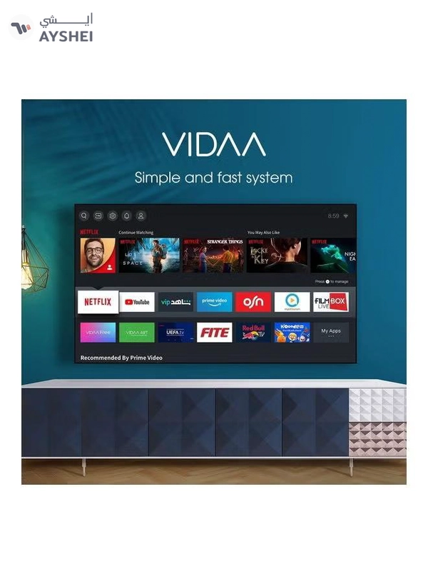 Hisense 50-Inch-4K LED Ultra HD Android Smart TV- VIDAA OS-with Refresh rate 120Hz- Dolby Sound system 50A6GS Black