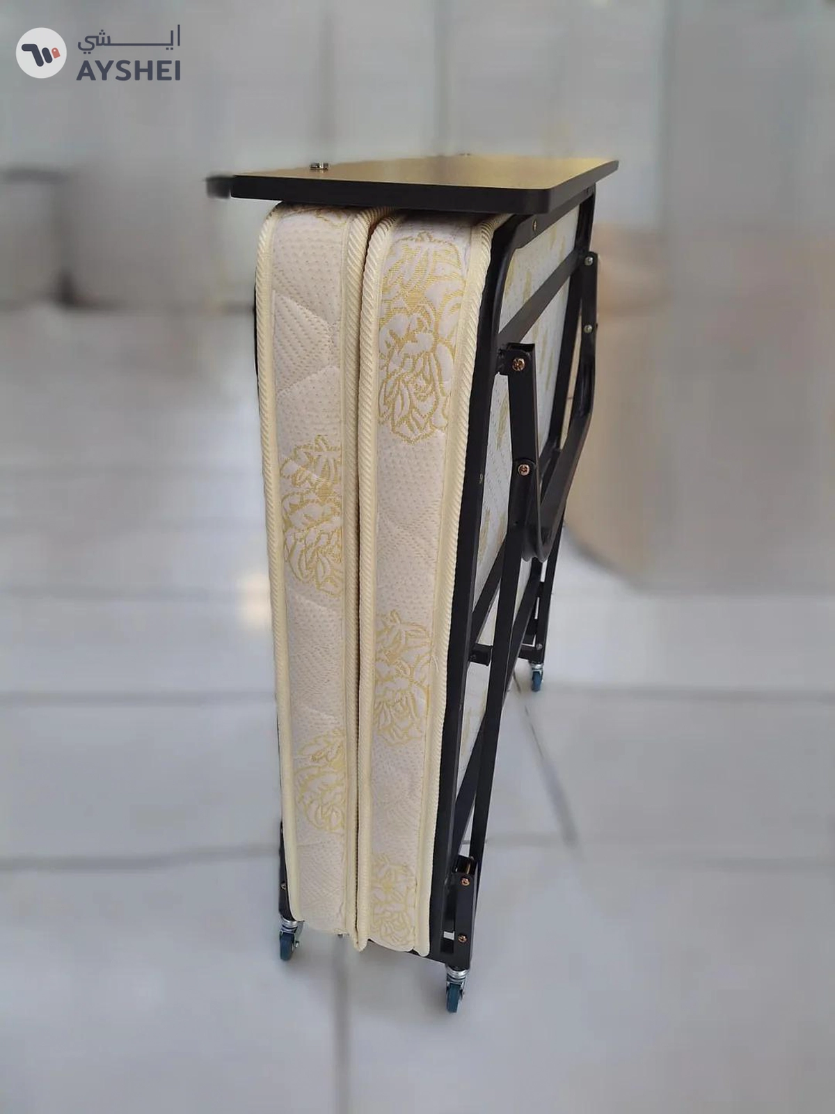Folding Roll Away Bed With Mattress-3-3