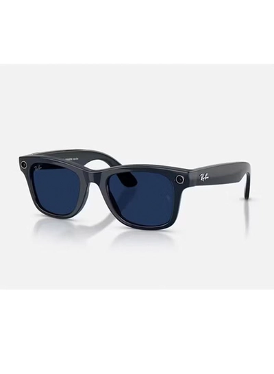 Meta Ray-Ban | Meta Wayfarer Large (Gen 2) - Frame Shiny Cosmic Blue Lenses Clear/Sapphire Transitions RW4012 Shiny Cosmic Blue-3