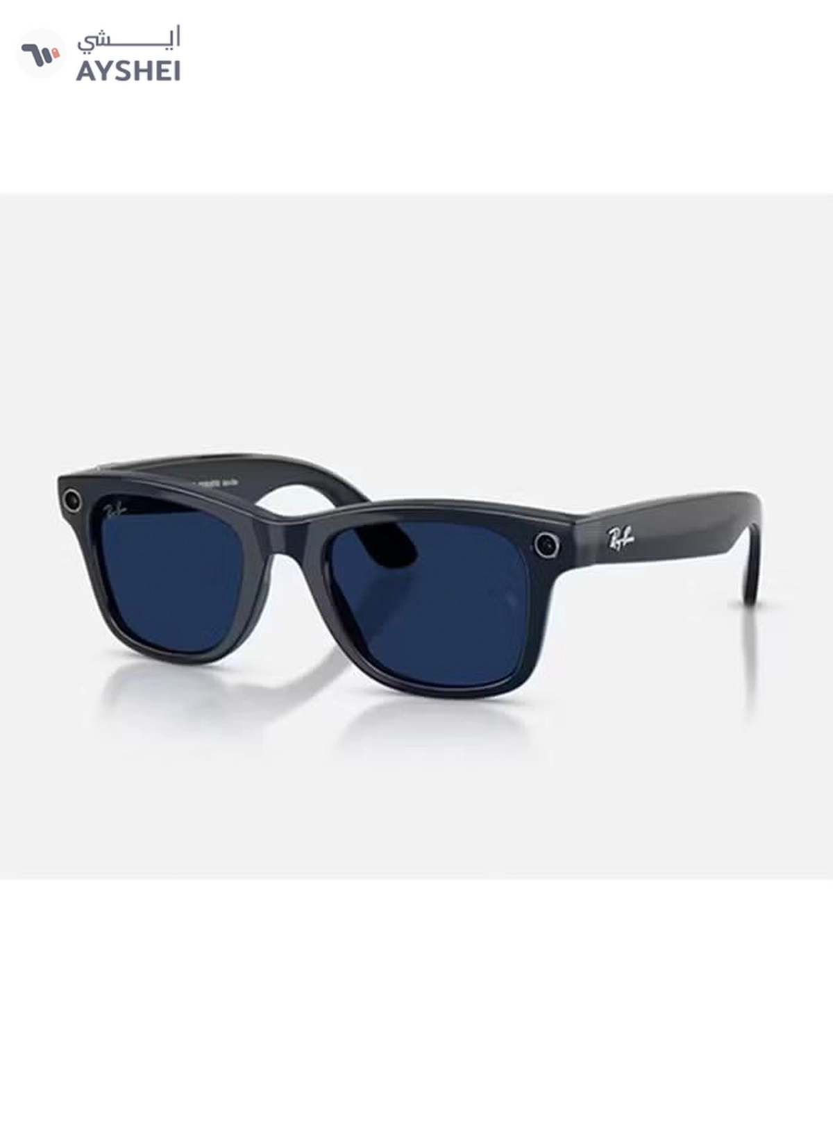 Meta Ray-Ban | Meta Wayfarer Large (Gen 2) - Frame Shiny Cosmic Blue Lenses Clear/Sapphire Transitions RW4012 Shiny Cosmic Blue-3-3