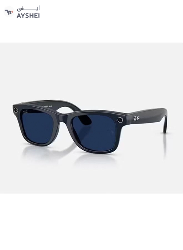 Meta Ray-Ban | Meta Wayfarer Large (Gen 2) - Frame Shiny Cosmic Blue Lenses Clear/Sapphire Transitions RW4012 Shiny Cosmic Blue