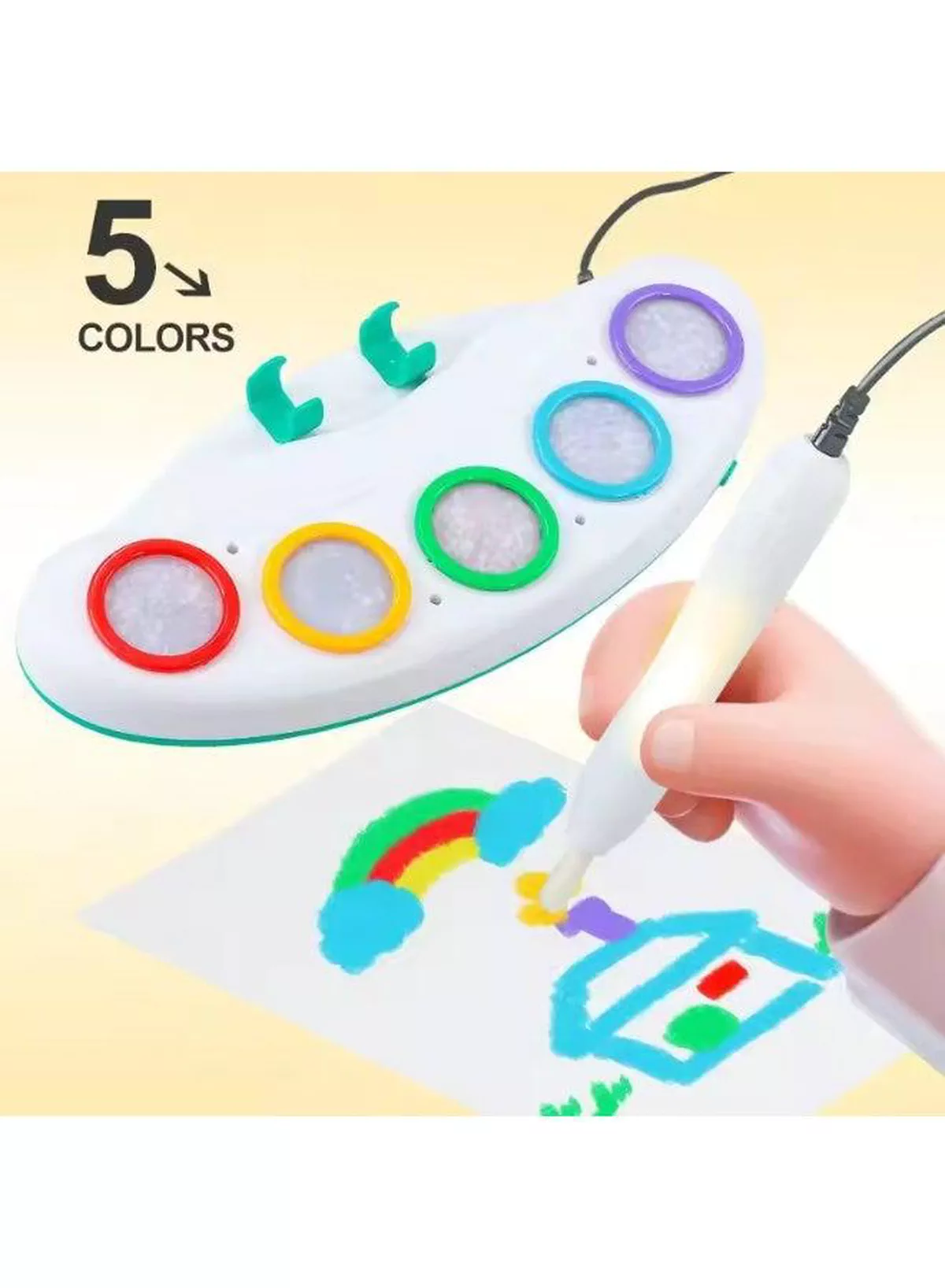 Magic Light Pen Drawing Kit for Children, Innovative Color Changing Art Toy with Reusable Drawing Paper, Multicolor Creative Painting Set, Educational Learning Activity and Fun Birthday Gift for Kids-2-2