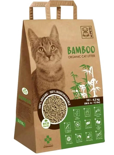 mpets Bamboo Organic & Biodegradable Cat Litter 10L-0