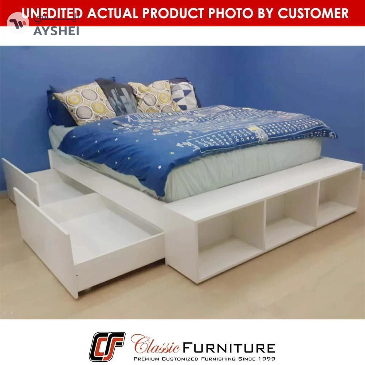 Toshi Platform Storage Bed, King/Queen/Super King, Custom-4-4
