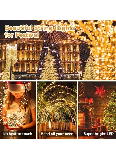 Warm White String Lights, 50 Meters with 450 LEDs, Battery-Powered for Eid, Weddings, Parties, Outdoor Spaces and Festive Decor-3