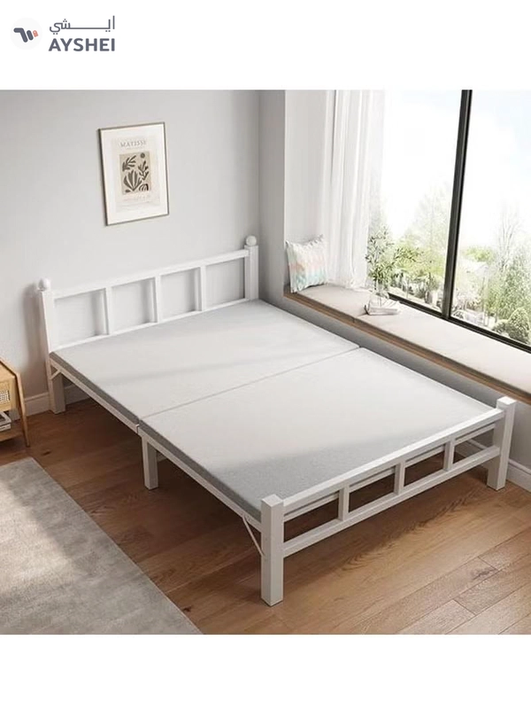 DubaiGallery Folding bed single bed home office lunch break bed simple bed wooden board bed portable bed folding bed iron bed