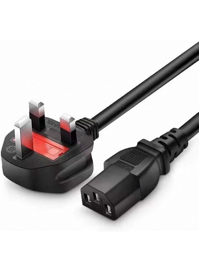 Eworld Power Cable 1.5M – High-Quality 13A Pure Copper Plug Wire with Protection Fuse, IEC C13 -6