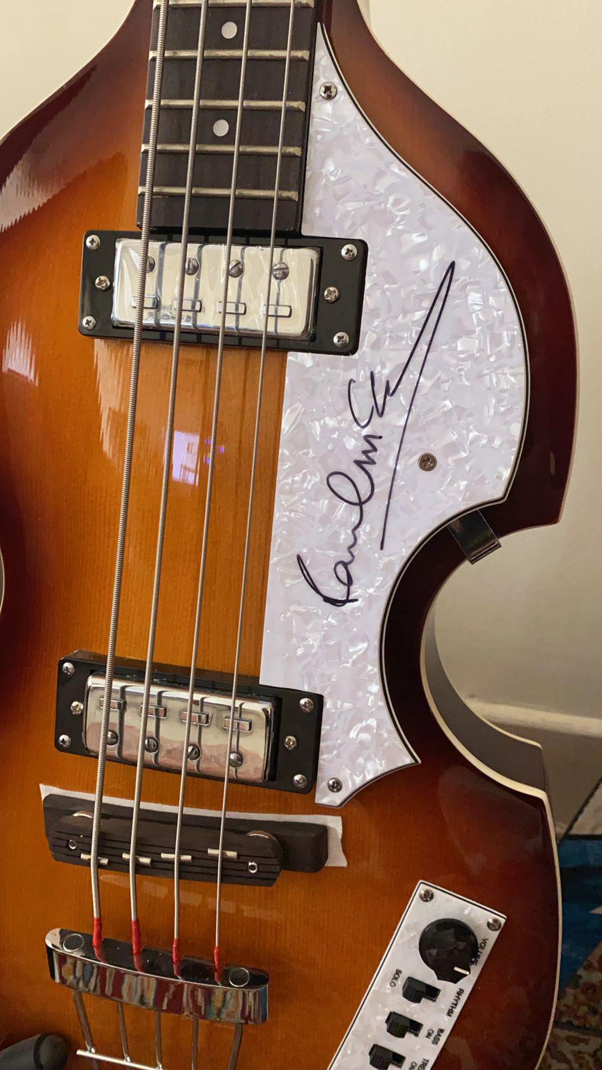 Paul McCartney Signed Höfner Violin Bass