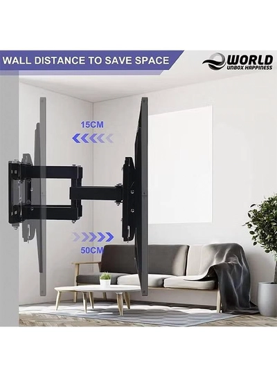 Eworld Full Motion TV Wall Mount – For 32"-70" LED/LCD Flat or Curved TVs, Dual Articulating Arms-3
