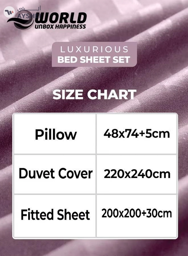 Eworld 4-Piece Luxury King Size Pink Striped Bedding Set Includes 1 Duvet Cover (220x240cm)
