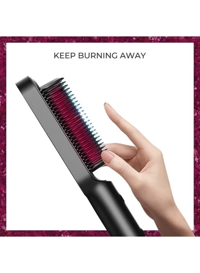 TYMO Hair Straightener Brush – Matte Black -2
