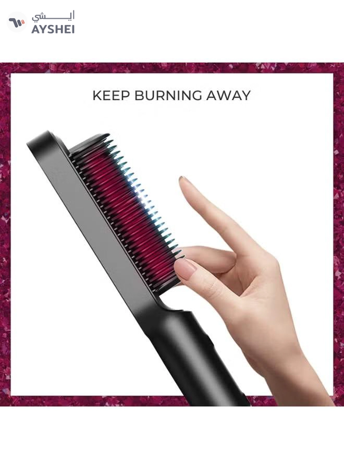TYMO Hair Straightener Brush – Matte Black -2-2