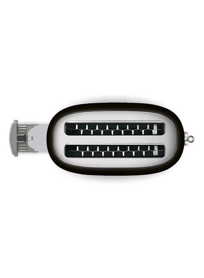 Smeg 50's Retro Style Longslot 4 Slice Toaster - Black TSF02BLAU 1500 W TSF02BLAU black-2