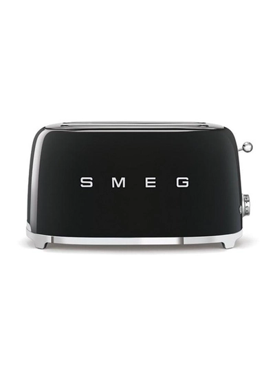 Smeg 50's Retro Style Longslot 4 Slice Toaster - Black TSF02BLAU 1500 W TSF02BLAU black-0