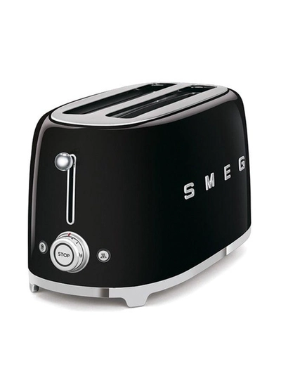 Smeg 50's Retro Style Longslot 4 Slice Toaster - Black TSF02BLAU 1500 W TSF02BLAU black-1