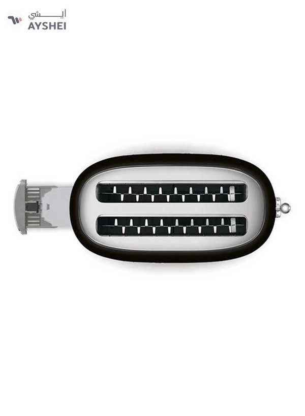 Smeg 50's Retro Style Longslot 4 Slice Toaster - Black TSF02BLAU 1500 W TSF02BLAU black