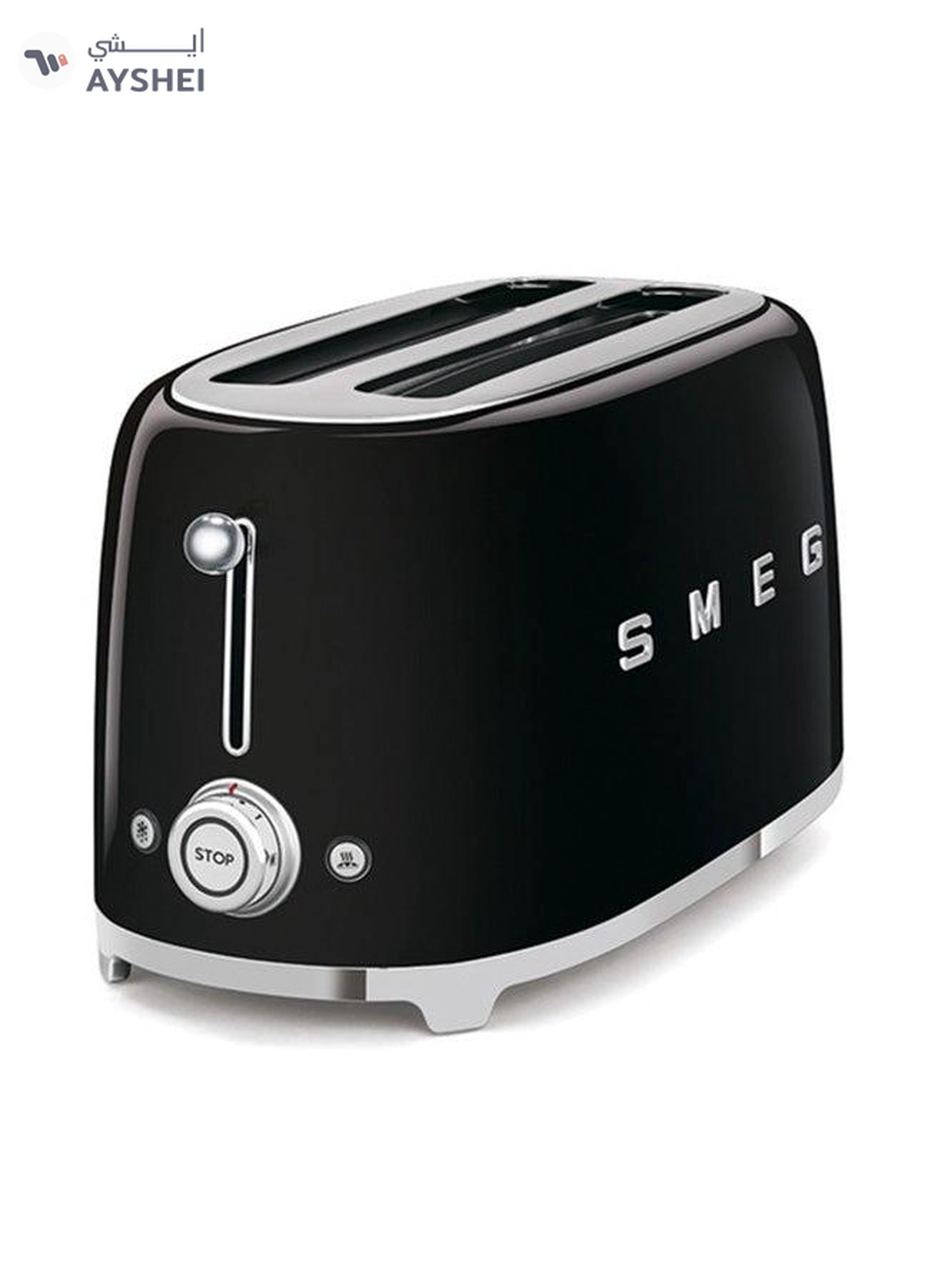 Smeg 50's Retro Style Longslot 4 Slice Toaster - Black TSF02BLAU 1500 W TSF02BLAU black-1-1
