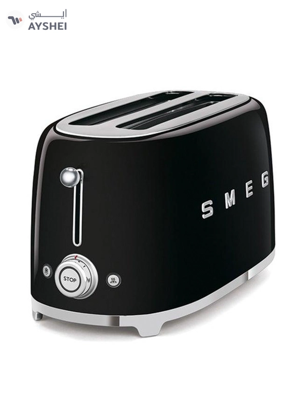 Smeg 50's Retro Style Longslot 4 Slice Toaster - Black TSF02BLAU 1500 W TSF02BLAU black