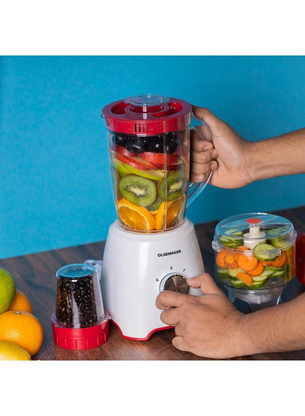 Olsenmark 3 In 1 Multifunctional Blender 1.6 L 600.0 W OMSB2336 White/Clear