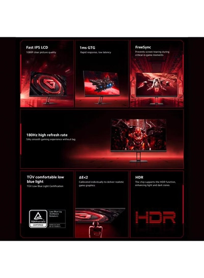 Xiaomi 24 inch G24i Gaming Monitor, Fast IPS Display, FHD Resolution, 180Hz Refresh Rate-4